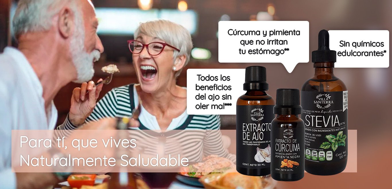 Productos Naturistas, ajo, cúrcuma y stevia
