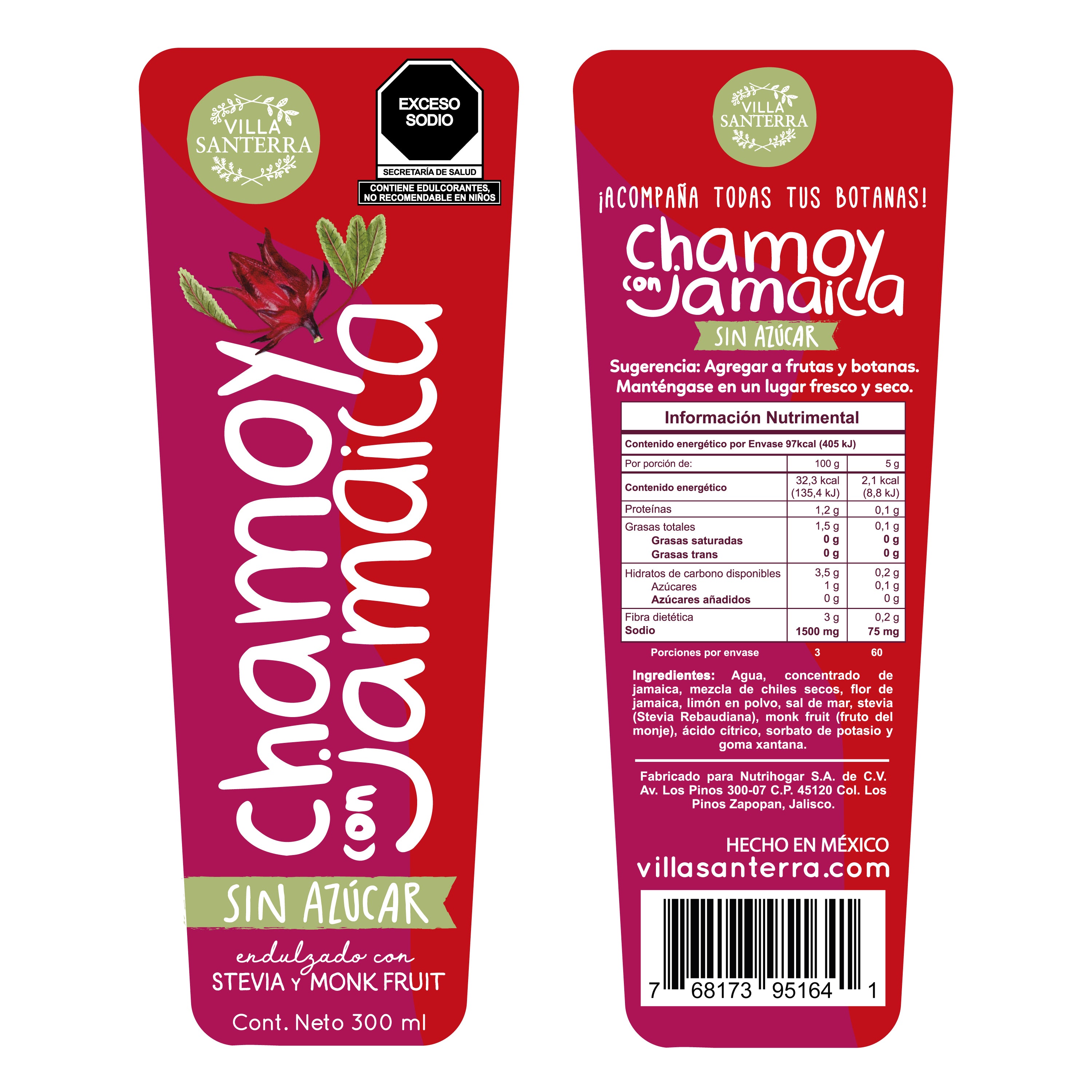 Chamoy de Jamaica sin Azúcar