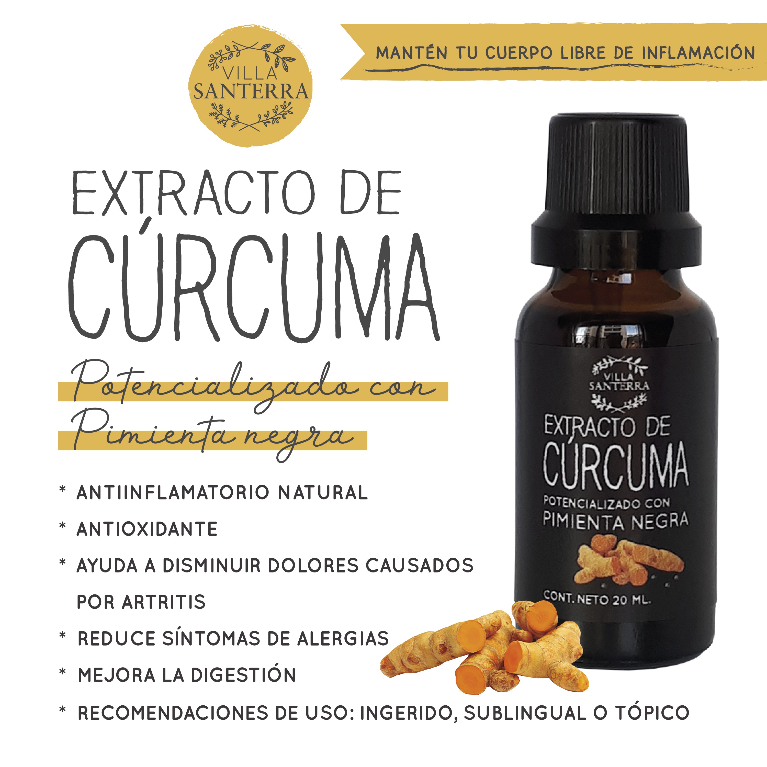 Extracto De Cúrcuma Villa Santerra