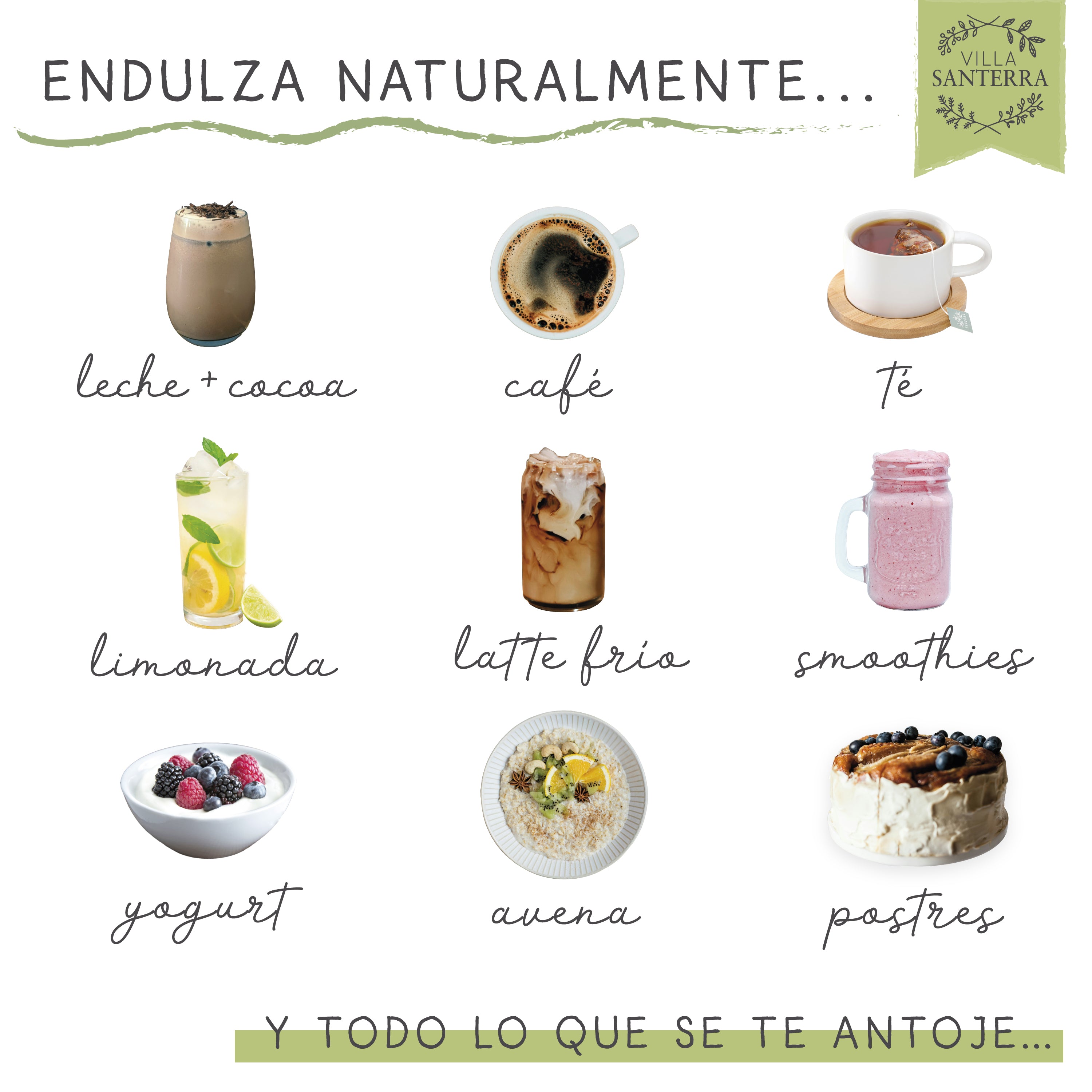 Stevia Líquida Villa Santerra 500 ML Para Food Service