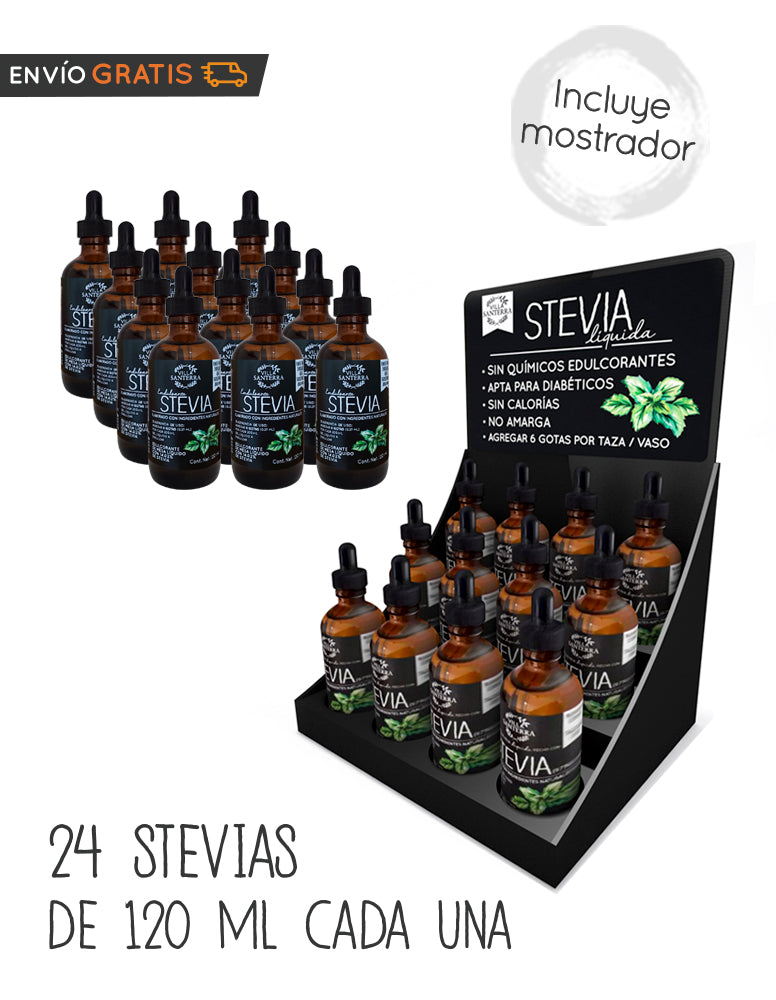 Kit 24 stevias líquidas para tiendas