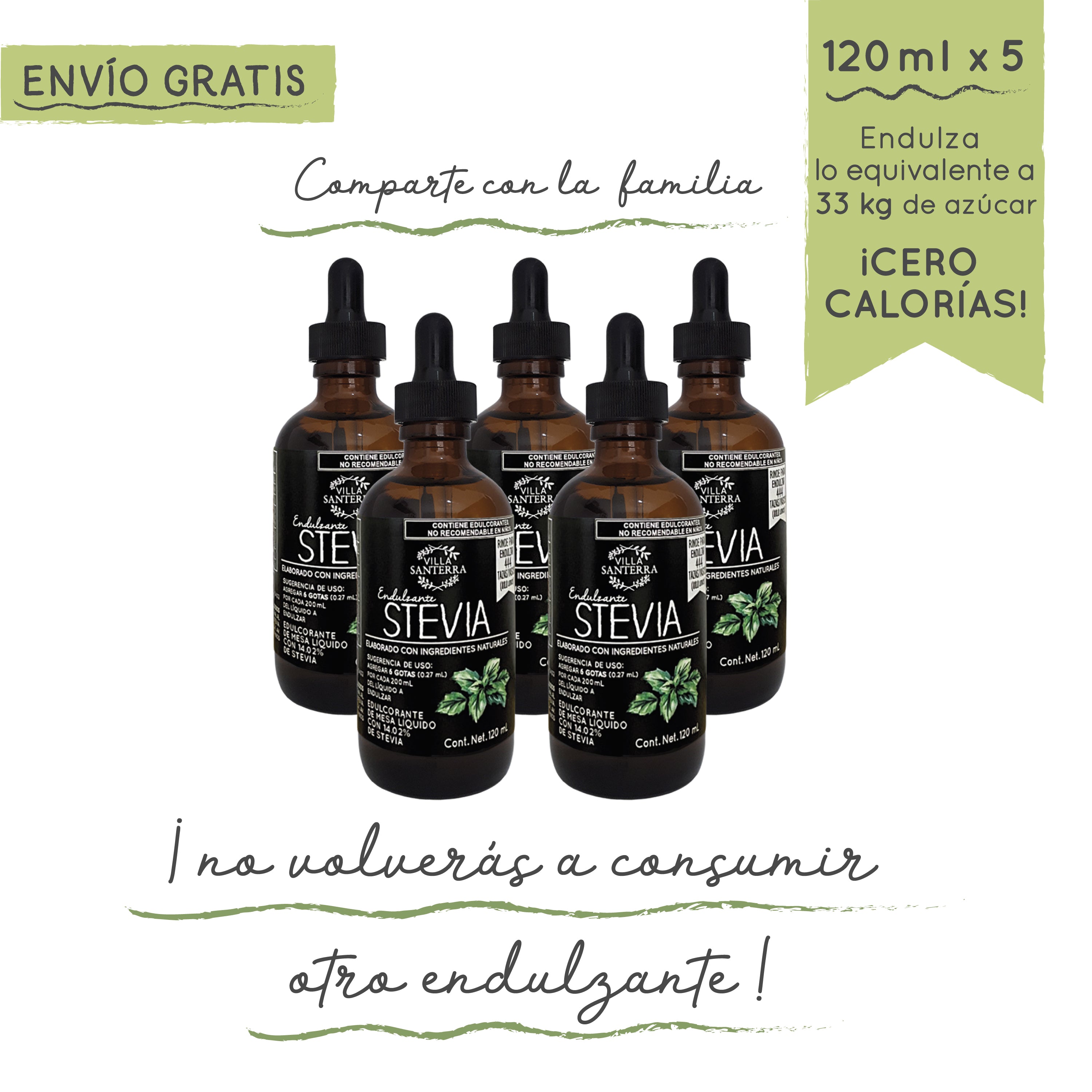Stevia Líquida para toda la familia