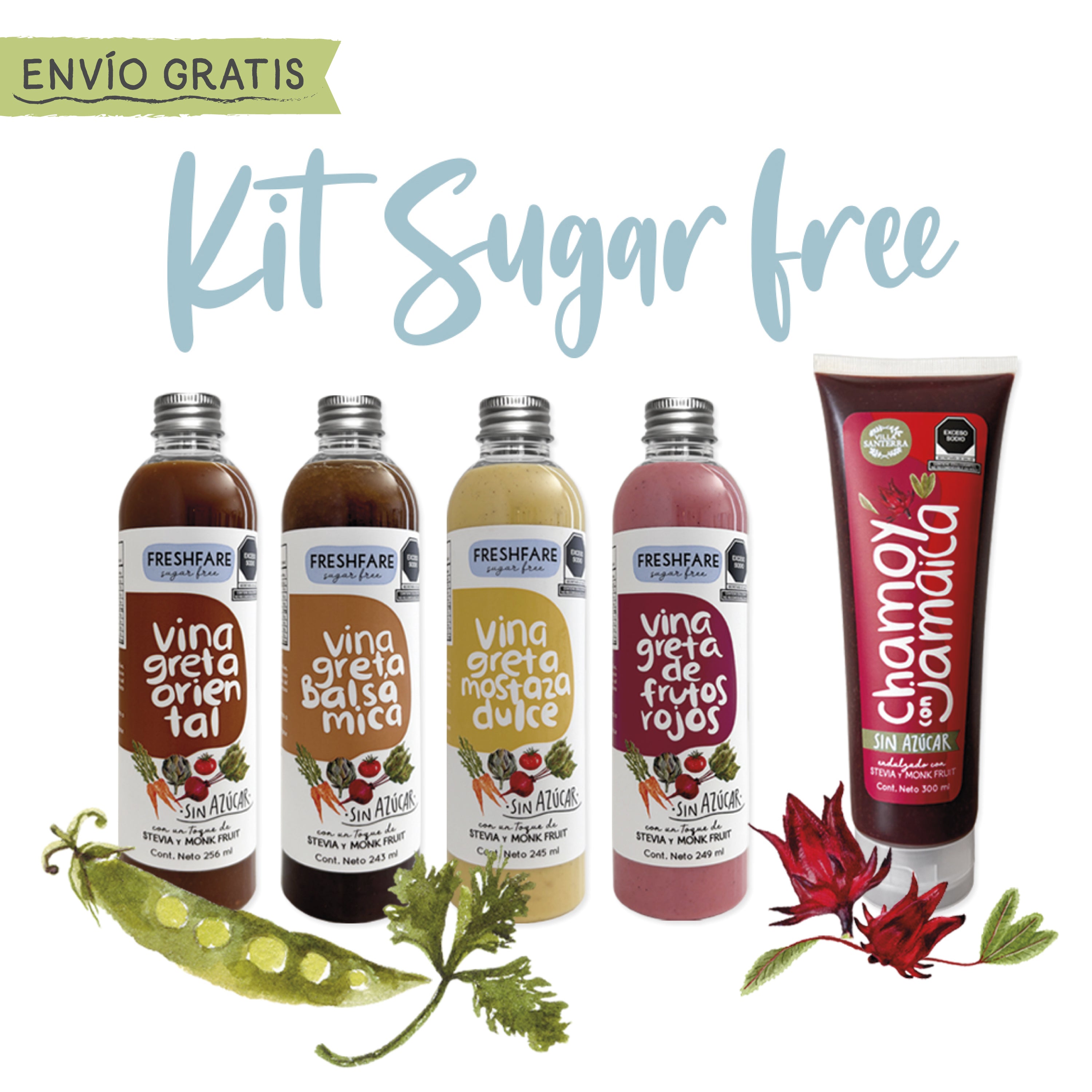 Kit Sugar Free (Aderezos, Vinagretas, Chamoy)