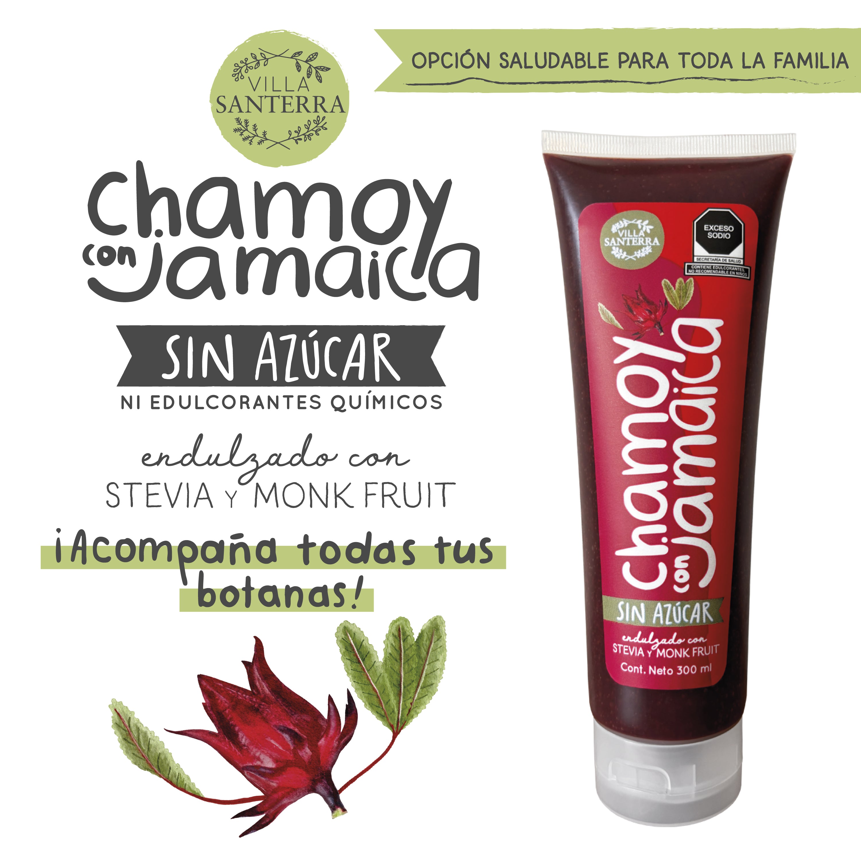 Chamoy de Jamaica sin Azúcar