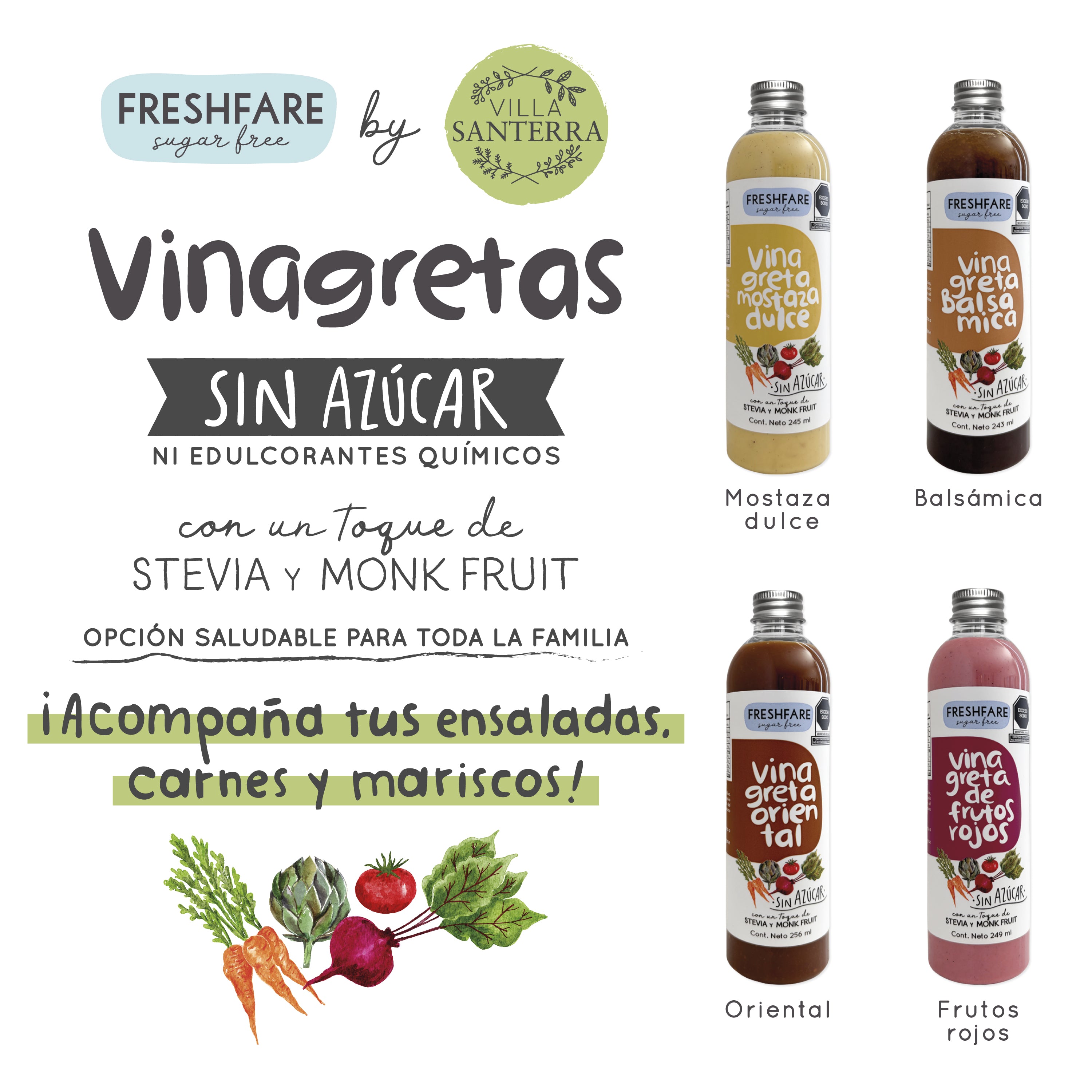 Aderezo Vinagreta Mostaza Dulce sin Azúcar